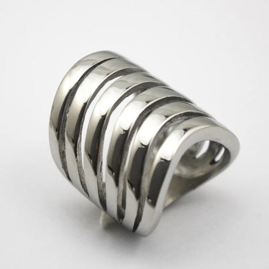 Striped Rows Ring