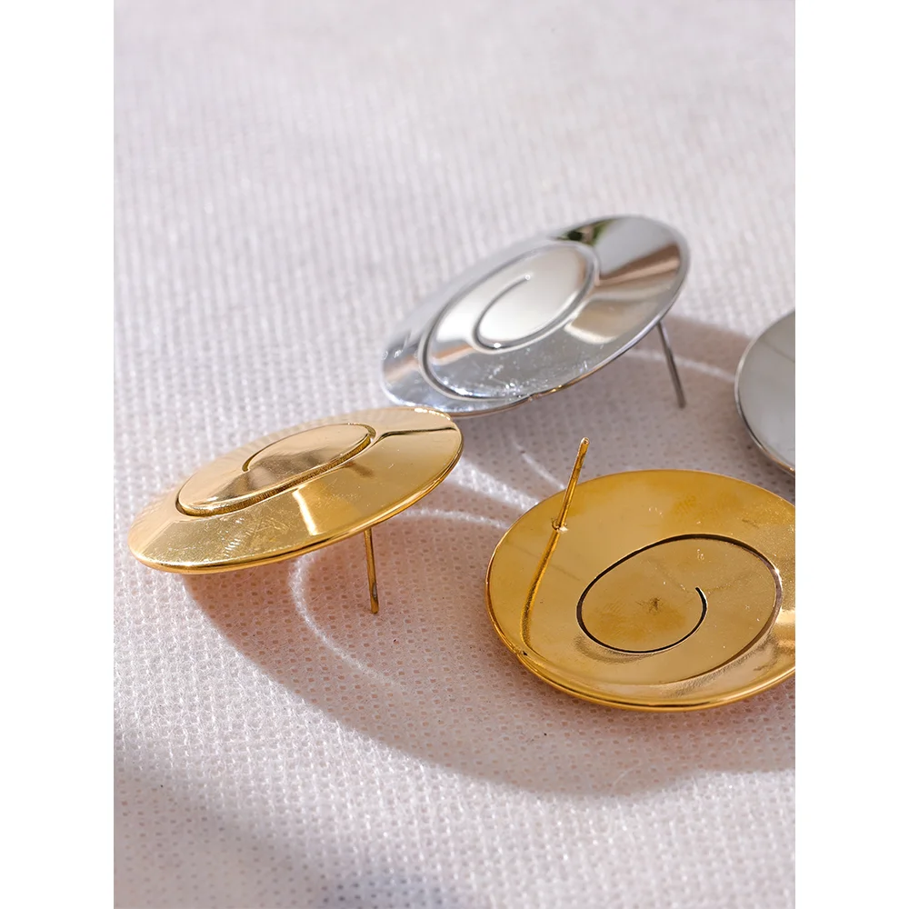 Spiral Disc Earrings