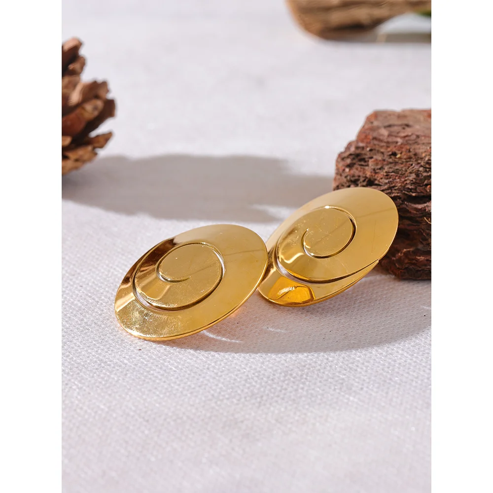 Spiral Disc Earrings